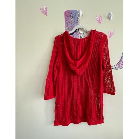 Women's Sunday Knit Cover up with Hood - Picture 4 of 4